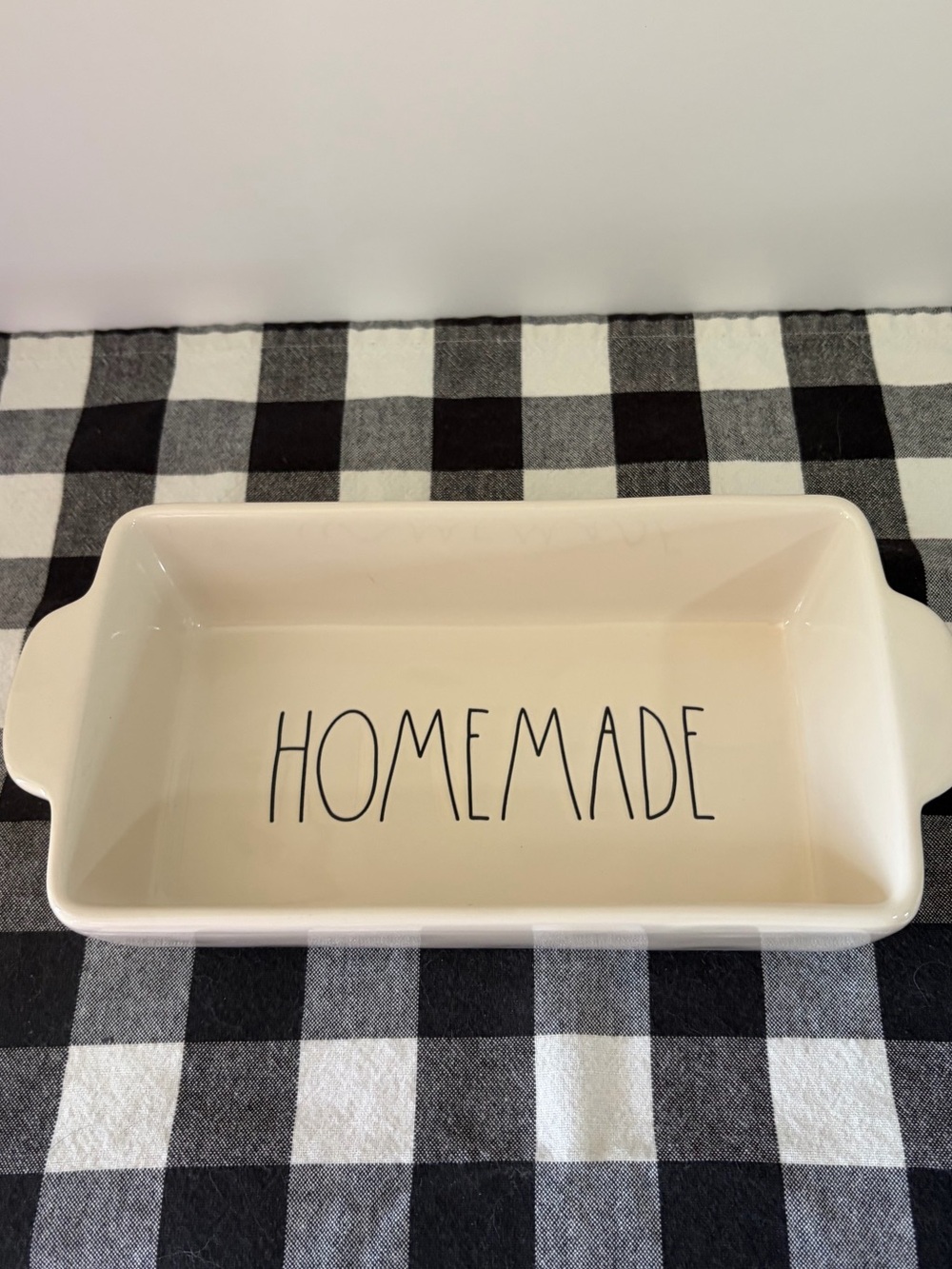 Rae Dunn Ceramic “Homemade” Rectangular Loaf Baker Baking Dish.